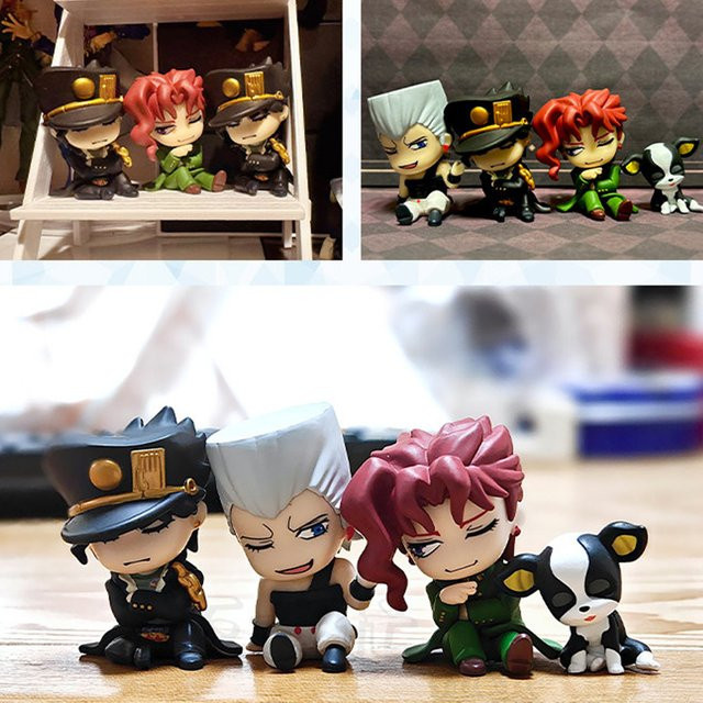 Bandai Jojos Bizarre Adventure Q-Version, Desktop-Ornament Modell, 4-teiliges Set - Bild 1
