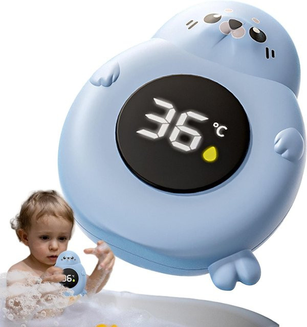 Wasserdichter digitaler Badewasser Temperatur Monitor mit LED-Anzeige in Blau für Babys - Bild 1