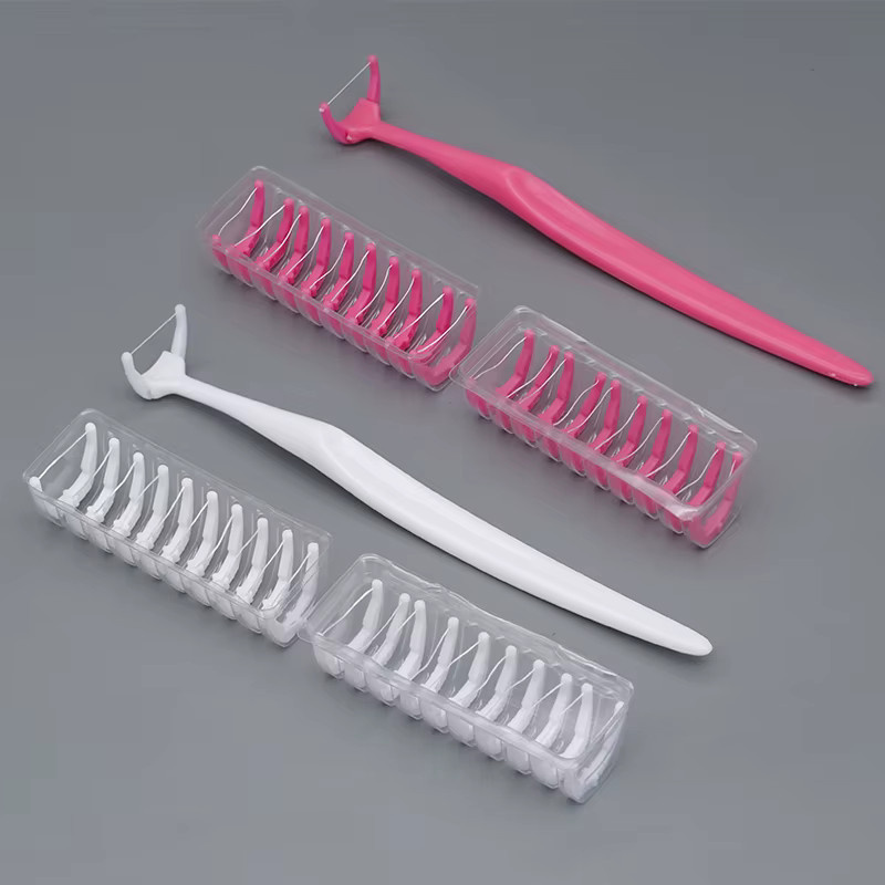 JIECARE Austauschbare Zahnseide-Sticks, 1 Halter, 20 Stück - Bild 2