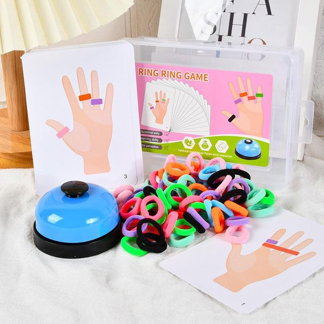 Kinder Finger Ring Brettspiel, Farbe Passenden Spielzeug, pink, ab 3 Jahre - Bild 1