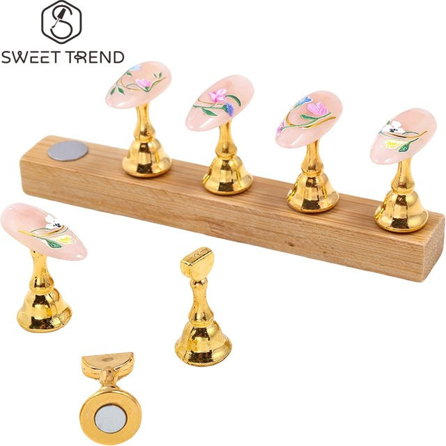 SWEET TREND Nagelhalter Set, magnetische Übungsständer, S642 Iridescent, Schimmernd - Bild 1