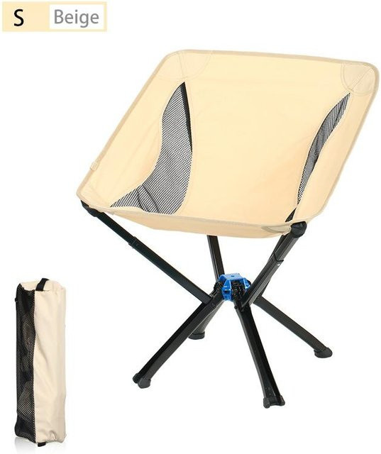 Binchi Outdoor Product Tragbarer Klapp-Campingstuhl für Outdoor und Picknick in Schwarz oder Beige - Bild 1