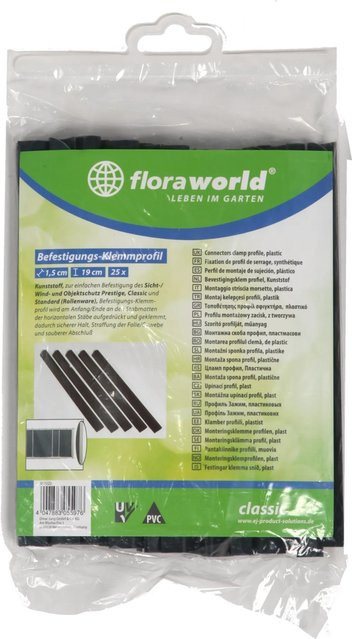 FLORAWORLD Klemmprofil Classic aus Kunststoff in Anthrazit-Grau, 25 Stück - Bild 2
