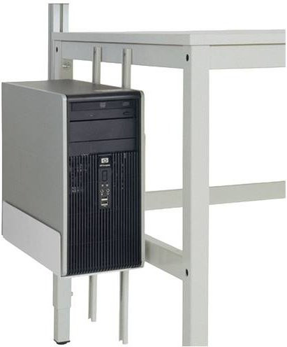 Manuflex CPU-Halter ZB3607.9006 in Alusilber, B/T/H: 180-250 x 450 x 290 mm - Bild 1