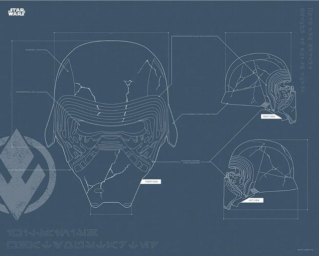 Komar Wandbild Star Wars Helmet Paper Poster B: 50 cm, H: 40 cm - Bild 1