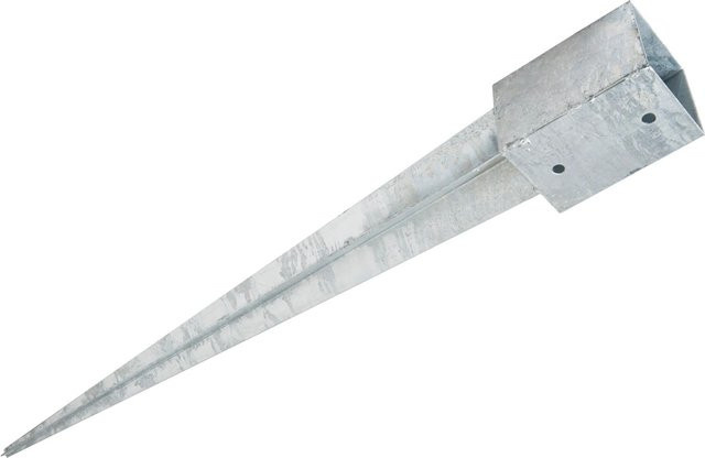 Hadra Einschlagbodenhülse aus verzinktem Stahl, B/T/H: 7,1 x 7,1 x 75 cm, Stärke 1,8 mm - Bild 2