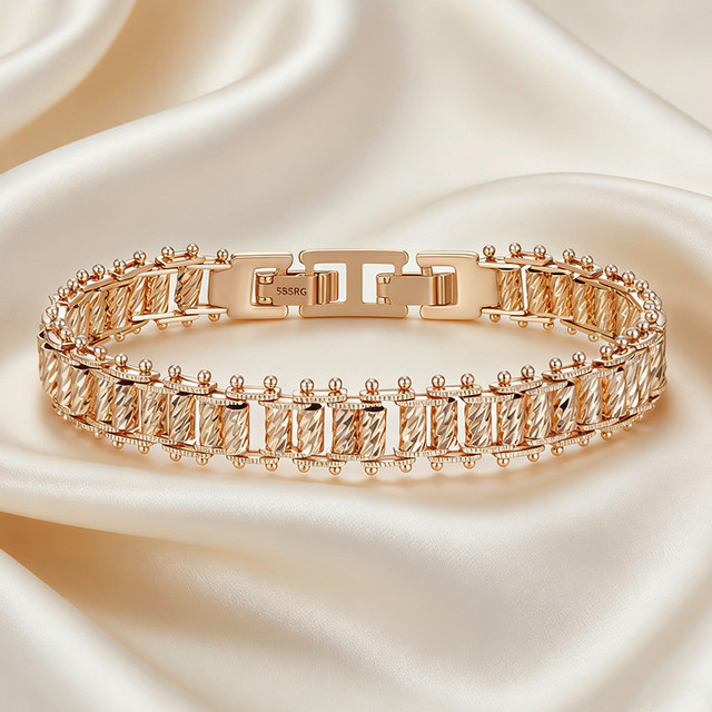 Kinel Gliederarmband, 585 Roségold, Damen, Ethnischer Stil - Bild 1