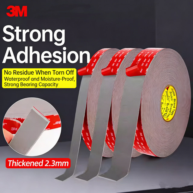 3M VHB4991 Verdickendes doppelseitiges Schaumstoff-Klebeband in Grau, Dicke: 3,0 mm - Bild 1