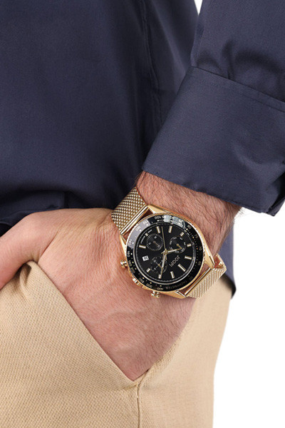 Joop! Chronograph, Edelstahl, Gold/Schwarz, Quarz, Herren - Bild 2