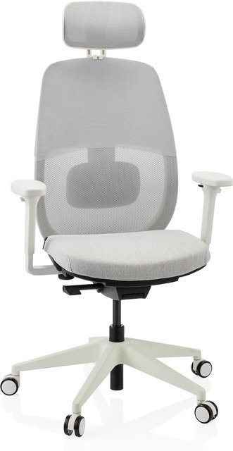 hjh OFFICE Profi Bürostuhl Skandis Pro mit Armlehnen aus Stoff und Netzstoff, höhenverstellbar und modern - Bild 1