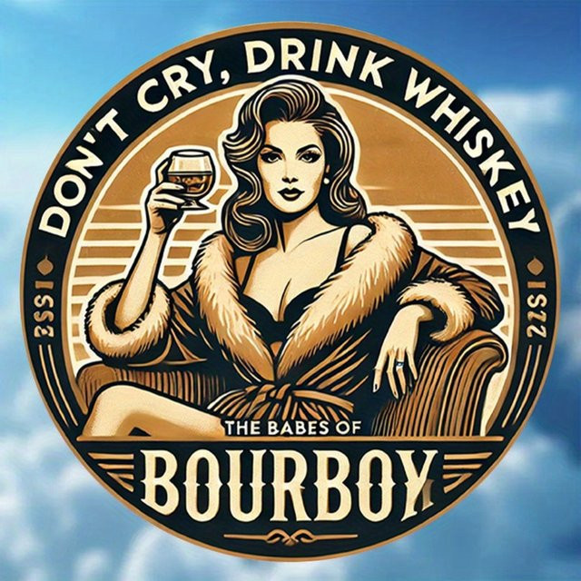 CIFBUY Whiskey Bar-Schild Retro-Wanddekoration aus Metall, rund, Mehrfarbig, Durchmesser: 20,3 cm - Bild 1