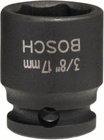 Bosch Steckschlüsseleinsatz aus Edelstahl in Schwarz mit SW 17 mm, L 34 mm und M10 25,4 mm - Bild 1