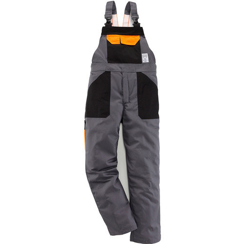 BULLSTAR Schnittschutzlatzhose EVO in Anthrazit und Grau mit verstellbaren Trägern nach EN 381-5 - Bild 2