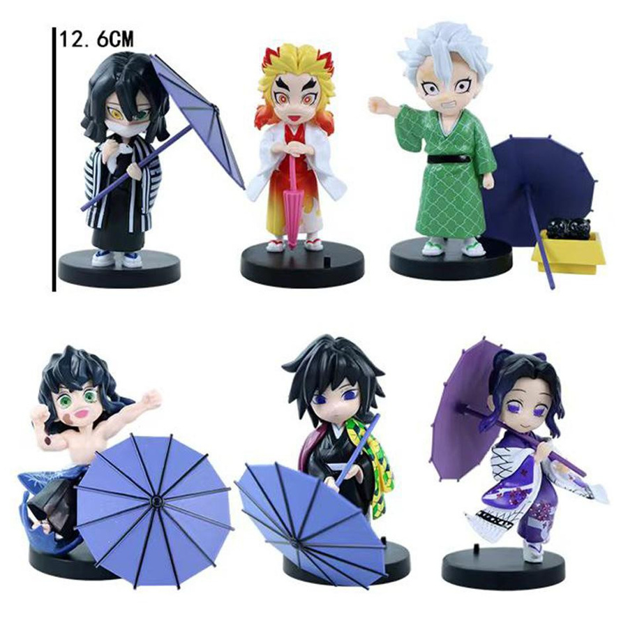 Yiran toy 1 Demon Slayer Anime Blindbox Tanjiro Kamado Nezuko Figur PVC-Modell 1-12-teiliges Set - Bild 2