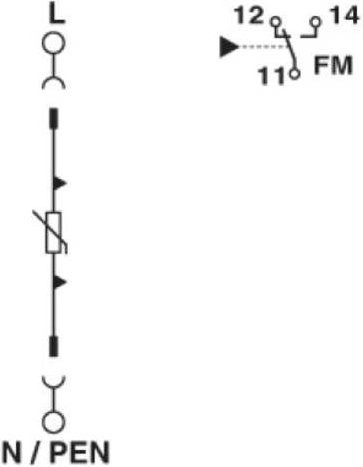 Phoenix Contact 2801042 VAL-MS-T1/T2 335/12.5/1+0-FM Überspannungsschutz-Ableiter in Weiß - Bild 1