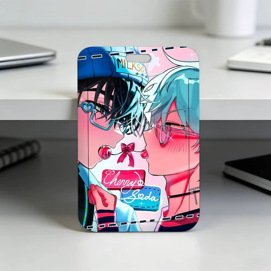 Transparenter Kartenhalter mit Alien Cartoon Design und Lanyard aus Kunststoff in Multicolour für deine Business-ID oder Busausweise - Bild 3