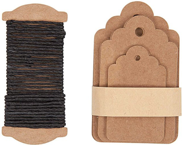 Rico Design Paper Poetry Geschenkanhänger Ornament aus Kraftpapier in Braun, 30 Stück - Bild 1