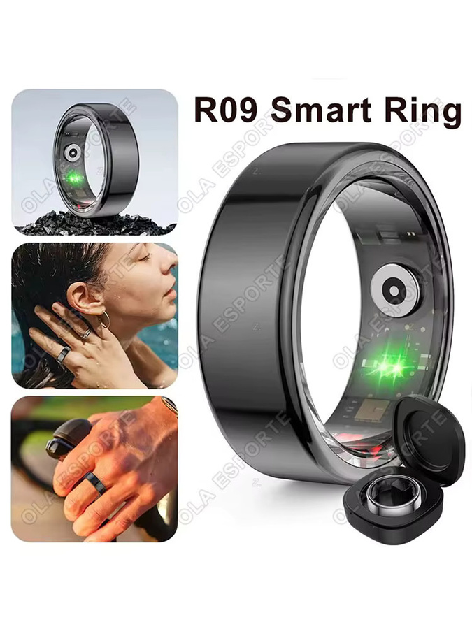 Ola Esporte Smart Ring in Gold mit Herzfrequenzmessung, Blutdruckkontrolle, Schlafüberwachung und 5ATM Wasserdichtigkeit für Damen und Herren - Bild 6