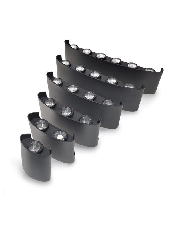 CYLRDXK Up and Down LED-Wandleuchte aus Aluminium in Schwarz, wasserdicht IP65 für Innen und Außen - Bild 2