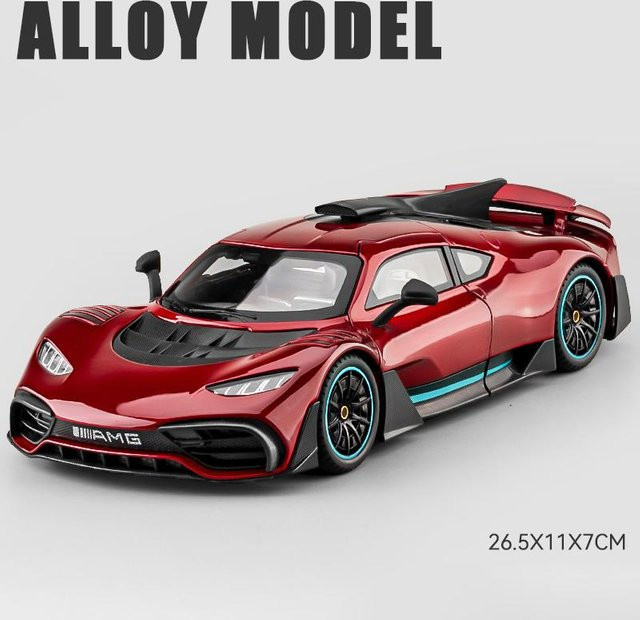 Linyi toy car Mercedes Benz Amg One 300sl Gtr Gt Supercar Modellauto, 1:18, Metall, Rot, ab 14 Jahren - Bild 1