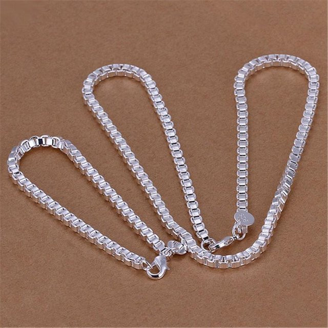 Wucifang Jewelry Schmuck-Set, 925 Silber, Unisex - Bild 1