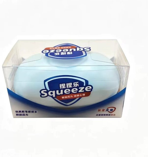 Seifenförmiges Slow-Rebound-Squishy-Stressspielzeug, ASMR Sensorischer Dekompressionsblock, blau - Bild 1