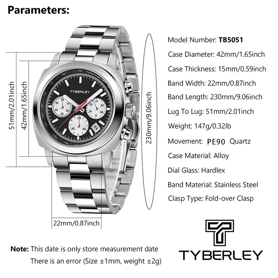 PAGANI DESIGN Chronograph, Quarz, Edelstahl, Schwarz, Herren - Bild 5