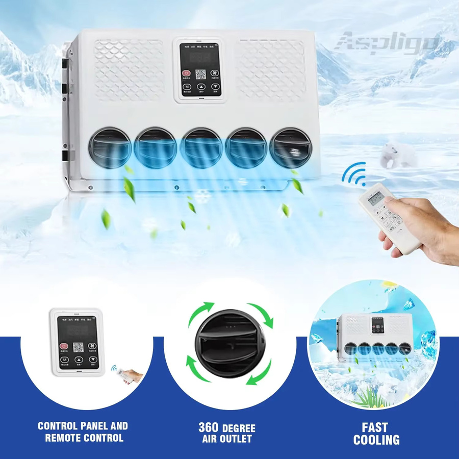 Aspligo New Energy Mobile Split-Klimaanlage 12/24V in Weiß für LKW, Wohnmobil, Wohnwagen, Boot und Zuhause - Bild 4