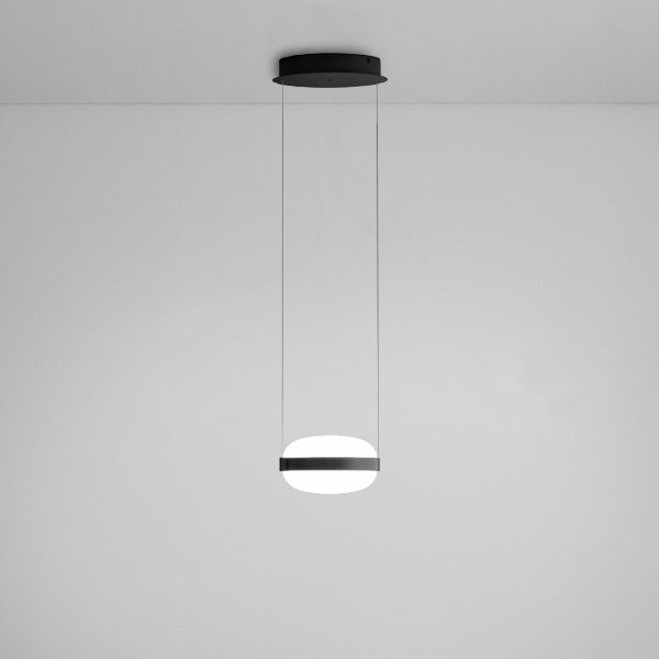 B.Lux Beaded S1 LED-Pendelleuchte aus Glas in Opalweiß und Schwarz mit dimmbarer Funktion - Bild 1