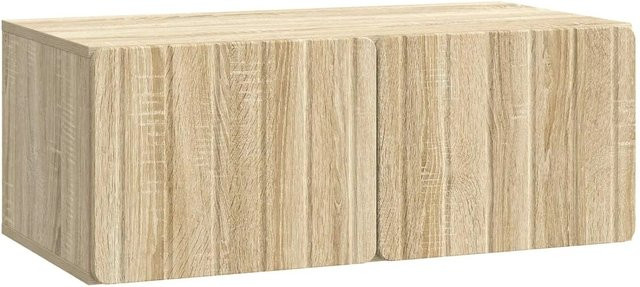 vidaXL Wandmontierter TV-Schrank in Sonoma-Eiche, modern, B/T/H: 78,5 x 41 x 30 cm - Bild 1