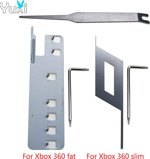 YuXi Reparatur- und Werkzeugset für Xbox 360 Fat, Slim und TX in Silber mit Schraubendreher und TX-Clamp-Entfernungswerkzeug - Bild 1