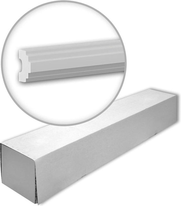 Profhome Decor Wandleisten Set aus Kunststoff in Weiß mit 36 Friesleisten für modernes Design, Gesamtlänge 72 m - Bild 1