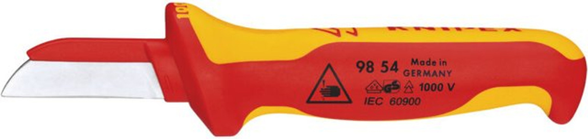 Knipex Kabelmesser mit isolierendem Mehrkomponenten-Griff in Rot, VDE-geprüft, Länge: 190 mm - Bild 2