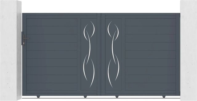 Casanoov Elektrisches Schiebetor Life aus Aluminium in Grau inklusive Schiebetorantrieb Ranger C300, B: 300 cm, H: 160 cm - Bild 1