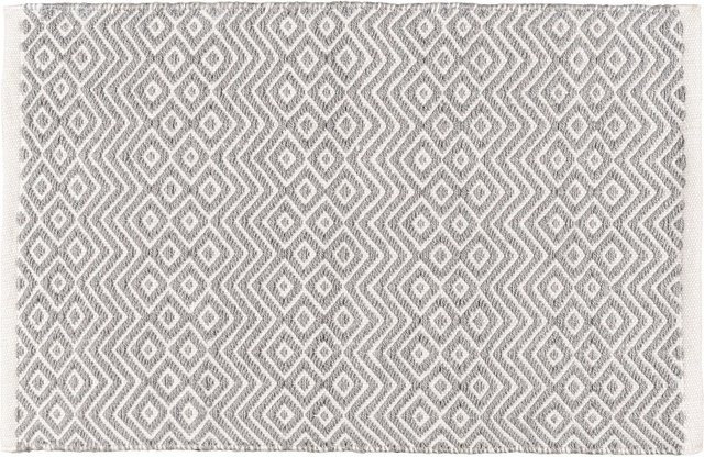 Wenko Badematte Abai in Grau und Weiß im Boho-Stil aus recyceltem PET, B/B: 50 x 80 cm - Bild 1