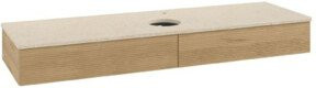 V&B Waschtischunterschrank Antao mit Frontstruktur in Eiche Honig, B/T: 160 x 50 cm - Bild 1