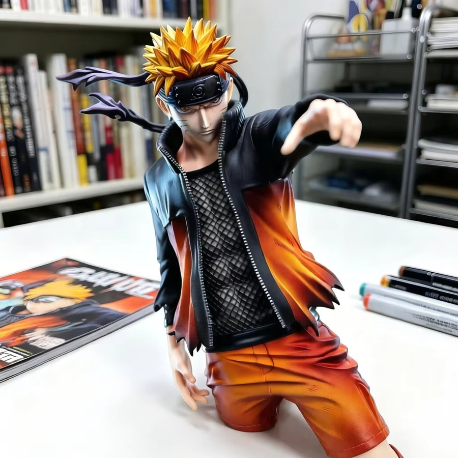 Bandai Naruto Shippuden Uzumaki Naruto HY Studio, Bewegliche Kampf-Serie, PVC-Modell, 32cm - Bild 4
