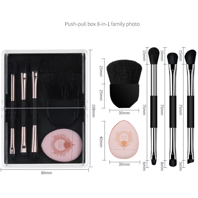 zephoco Make-up-Pinsel-Set, 5-teilig, mit Box, Unisex - Bild 2