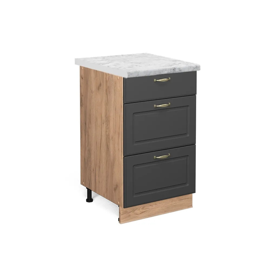Vicco Küchenunterschrank Fame-Line in Anthrazit und Eiche mit Soft-Close-Türen, B: 50 cm, H: 82 cm, T: 60 cm - Bild 2