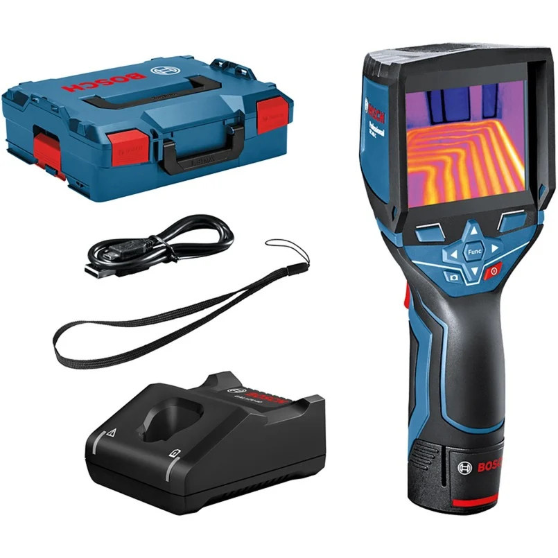 Bosch Professional GTC 400 C Akku-Wärmebildkamera in Schwarz-Blau mit Messbereich von -10 bis +400 °C und 160 x 120 Pixeln - Bild 2