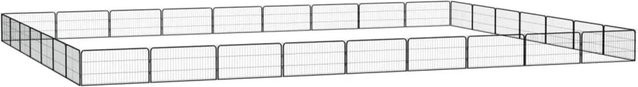 vidaXL Hundelaufstall aus pulverbeschichtetem Stahl in Schwarz B: 100 cm, T: 50 cm, H: 70 cm - Bild 1