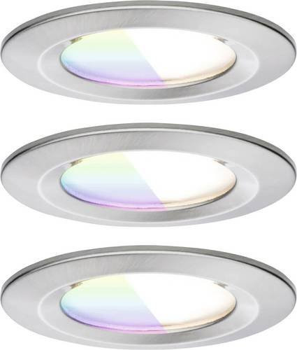 Paulmann LED-Einbauleuchte 92450 in Eisen gebürstet, dimmbar, RGBW, IP44 für Feuchträume - Bild 1