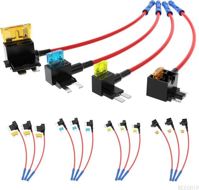 16-teiliges 12V Sicherungsadapter-Set mit Flachprofil Mini Micro2 Sicherungshalter für Kfz zur Erweiterung von Zusatzschaltkreisen für ATO ATC ATM APM Sicherungen - Bild 1
