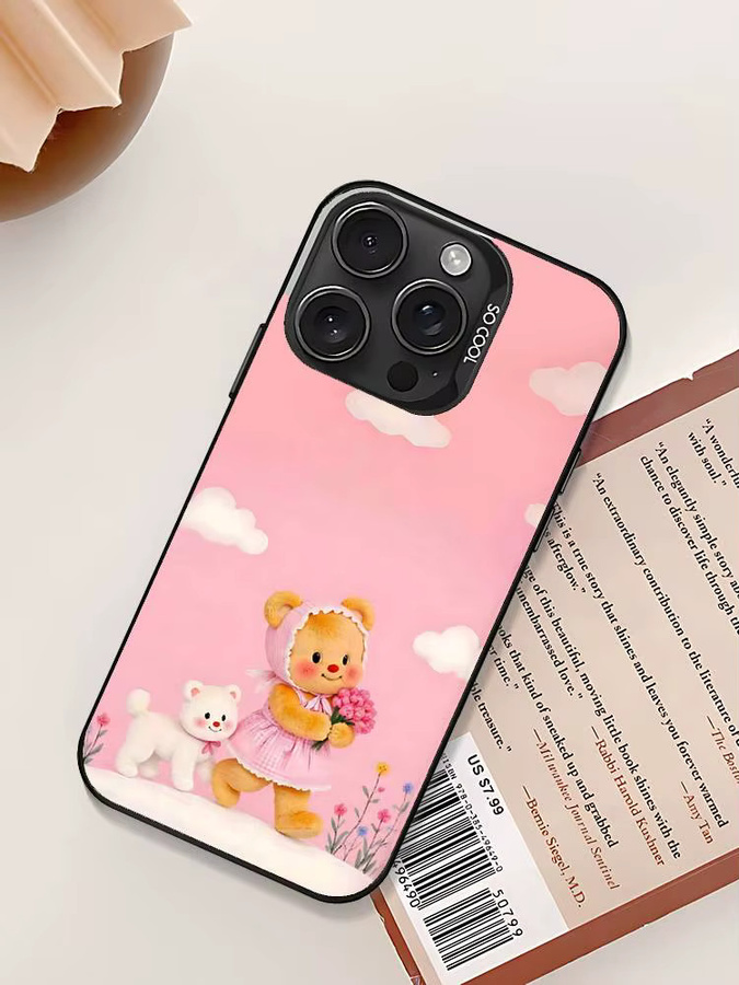 Mesuca Kawaii B-Butterbear Handyhülle für iPhone 15 14 13 12 11 Pro Max Plus XR XS 7 8 in Pink - Bild 6