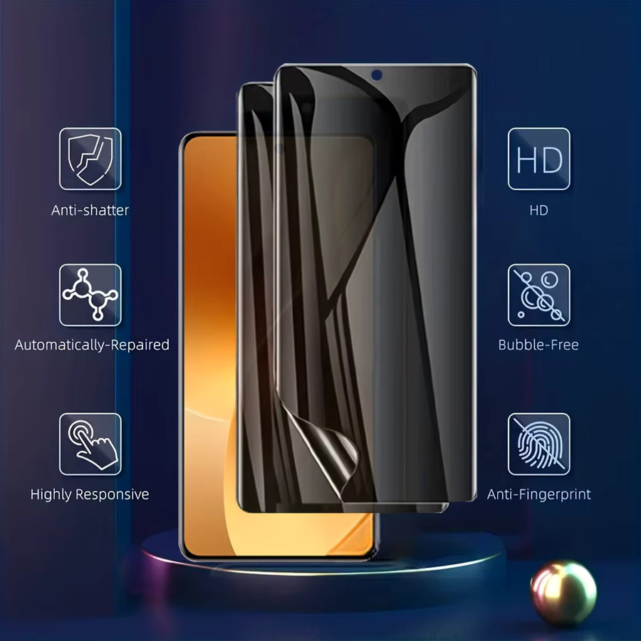 3er-Pack Privatsphäre Hydrogel Displayschutzfolie für Motorola Moto G Play Stylus Power 5G 2025 2026 und Edge Razr 60 Ultra Anti-Spy Schutzfolie transparent - Bild 2