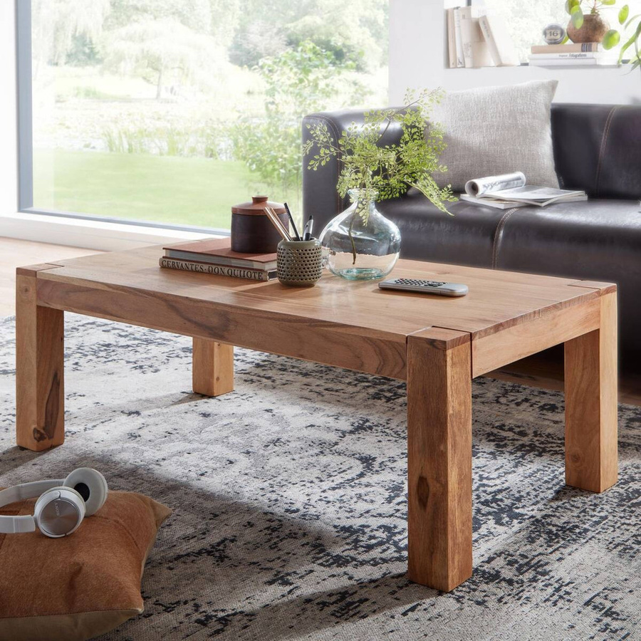 Wohnling Couchtisch aus Holz in Braun B/H/T: 110 x 40 x 60 cm - Bild 4