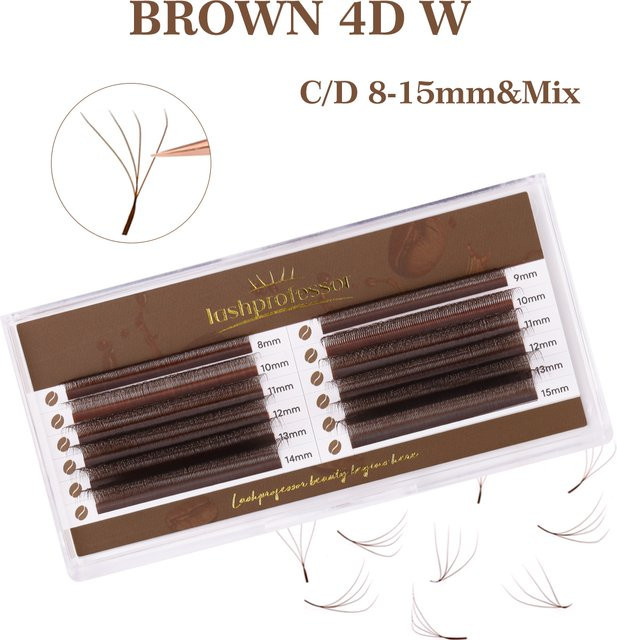 lashprofessor Wimpernverlängerung, 4D W-Form, braun, Unisex - Bild 1