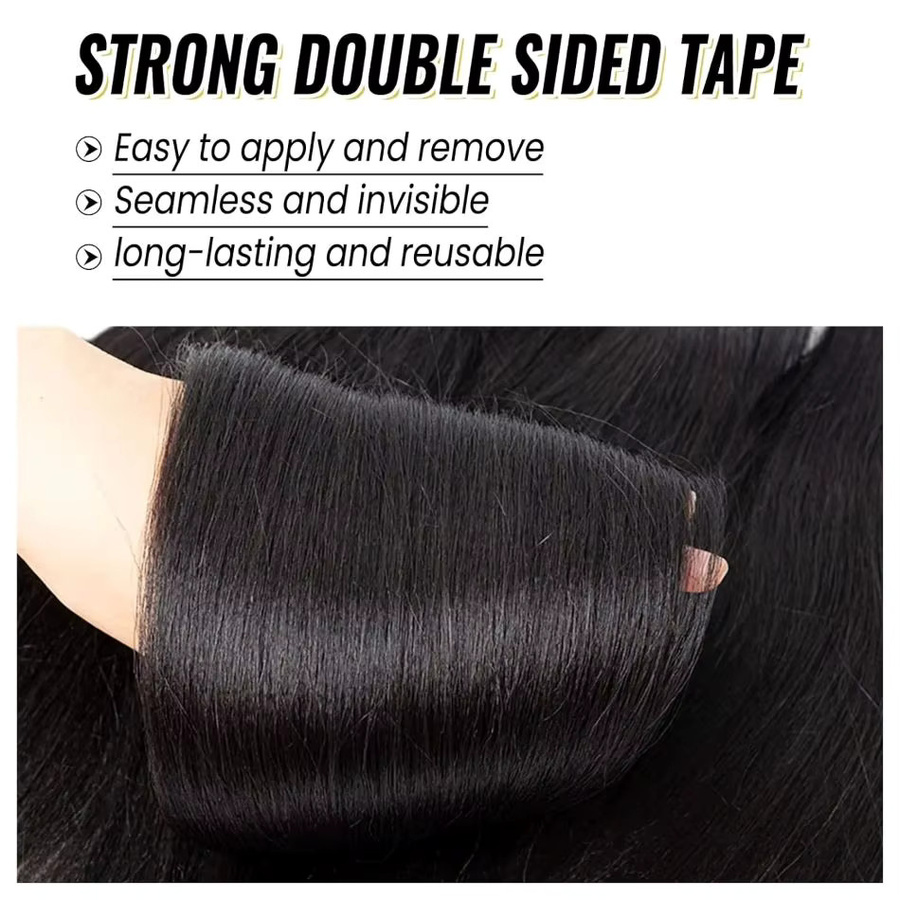 xbeauty Tape-in-Haarverlängerungen, 100 % Remy-Echthaar, 20 Stück, Damen - Bild 4