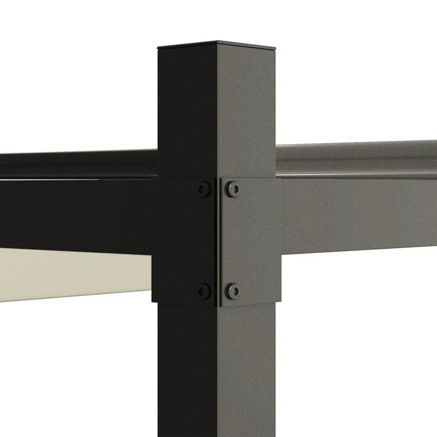 Outsunny Pergola Garten Pavillon aus Metall in Cremeweiß mit verstellbarem Dach und UV-Schutz, B/H/L: 298 x 230 x 298 cm - Bild 3