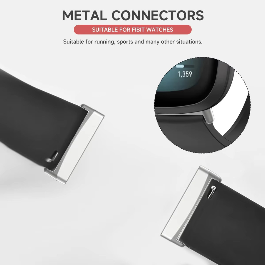 Fitbit Uhrenarmband Silikon, Schwarz, Unisex - Bild 5